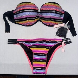 NWT Victoria’s Secret The Flirt Rainbow Bikini Set
